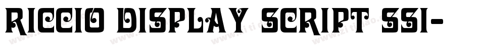 Riccio Display Script SSi字体转换